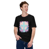 Floral Cross T-Shirt Christian Tee Pastel Spring Collection